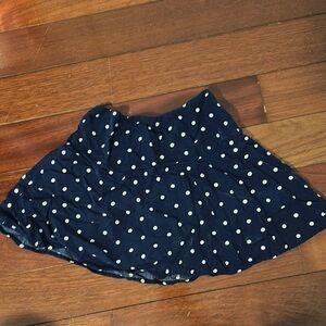 Polka Dot Navy Skirt